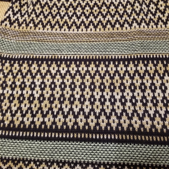 Pink Rose Small Blue Green Tan Sweater Dress - Picture 3 of 8